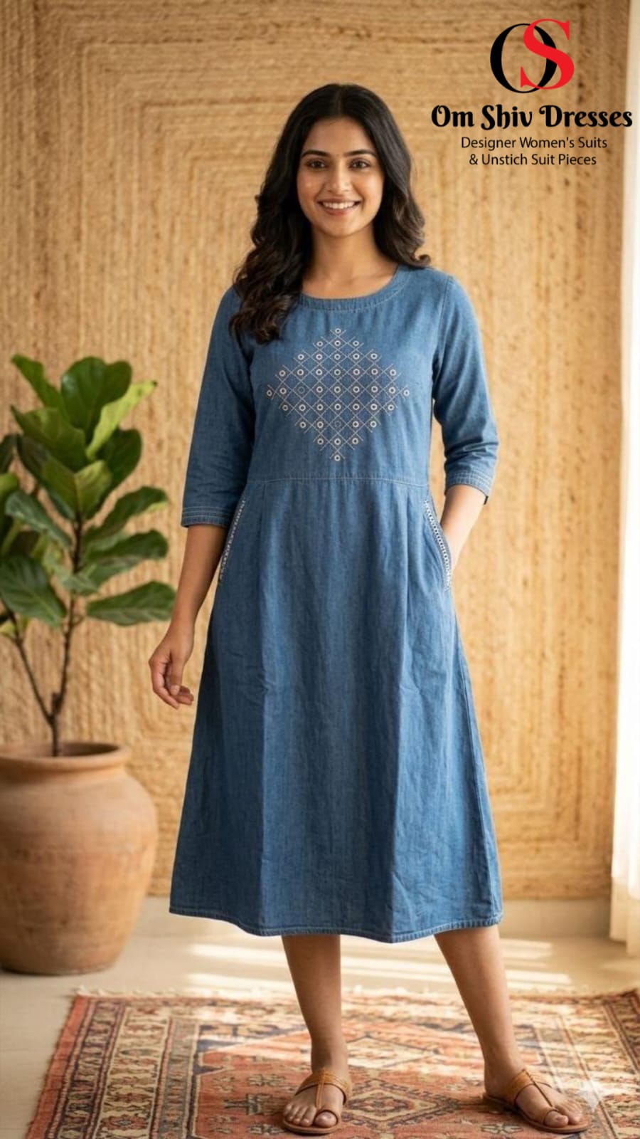 Pure Denim A-Line Western Middy
