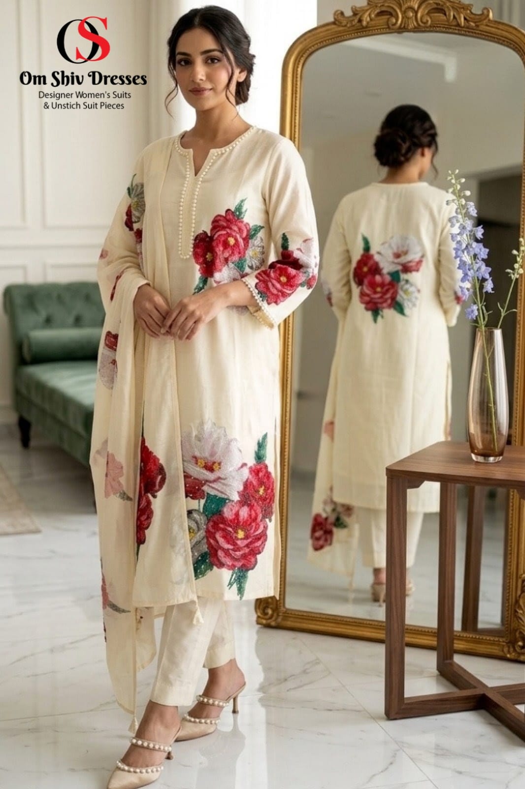 BigSize Pure Linen Fabric OfficeWear 3piece